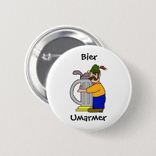 Bier Umarmer Knöpfe   (Bier Hugger) Button (Vorne & Hinten)