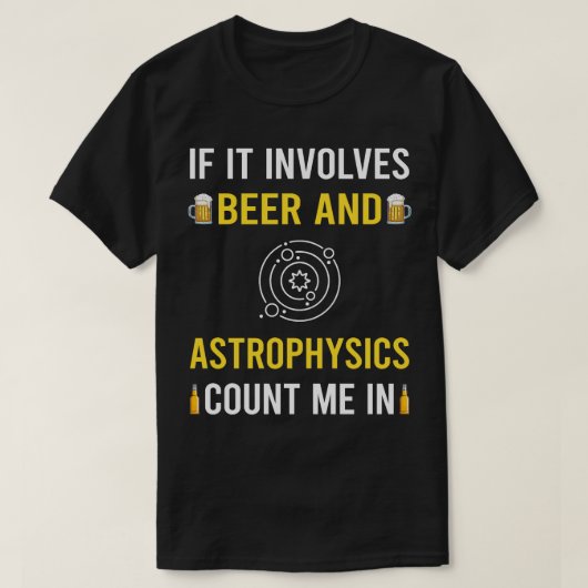 Bier- und Astrophysiker T-Shirt (Design vorne)