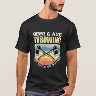 Bier und Ax, die Vintage Retro T-Shirt