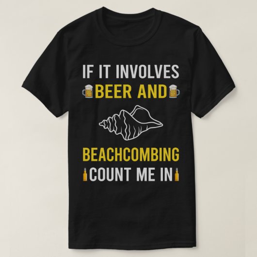 Bier und Beachcomber T-Shirt (Design vorne)