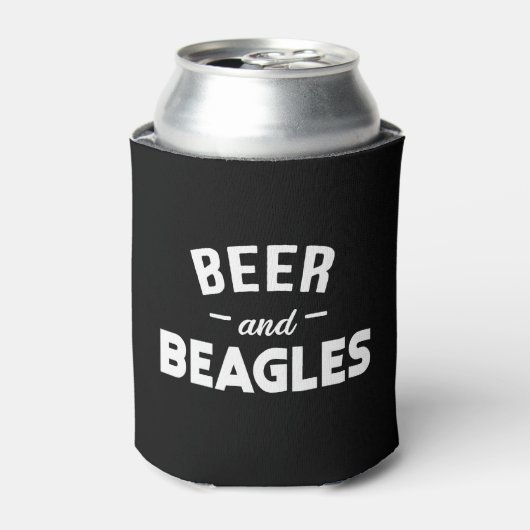 Bier und Beagles Dosenkühler (Kanne Vorderseite)