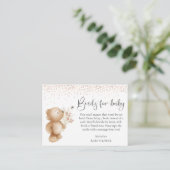 Bier und Bienenbücher für Babydusche Begleitkarte (Stehend Vorderseite)