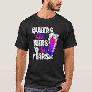 Bier und Bier bis 50 Jahre Bisexueller Stolz 50. B T-Shirt