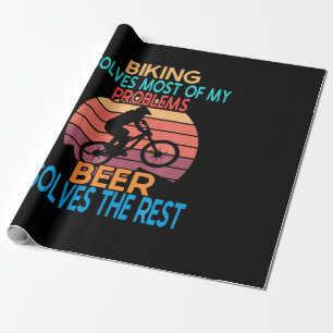 Bier und Bike Geburtstag Geschenkpapier