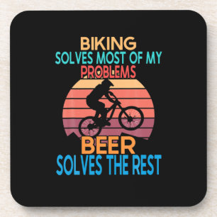 Bier und Bike Geburtstag Getränkeuntersetzer