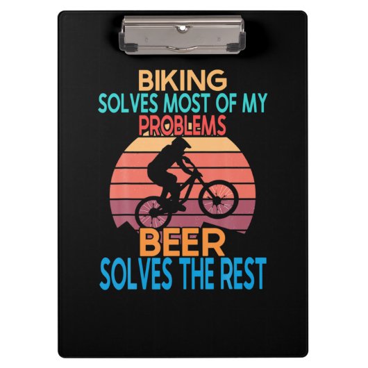 Bier und Bike Geburtstag Klemmbrett (Vorderseite)