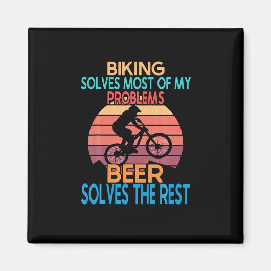 Bier und Bike Geburtstag Magnet (Vorne)