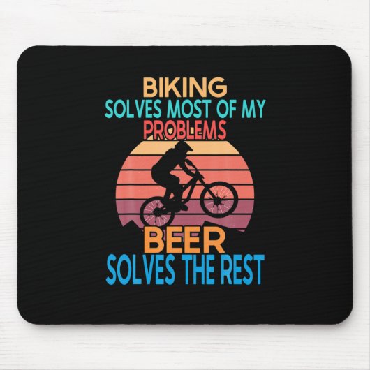 Bier und Bike Geburtstag Mousepad (Vorne)