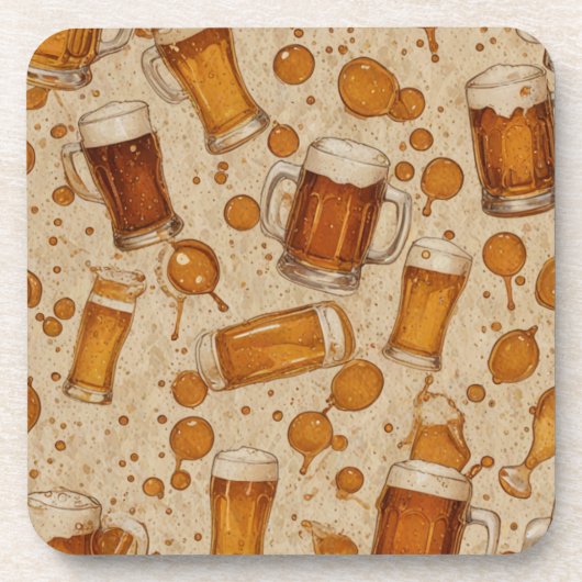 Bier und Blasen Getränkeuntersetzer (Vorderseite)
