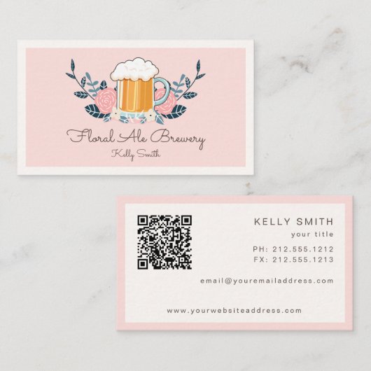 Bier und Blume Visitenkarte (Vorne/Hinten)