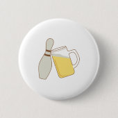 Bier und Bowling Button (Vorderseite)