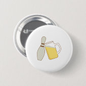 Bier und Bowling Button (Vorne & Hinten)