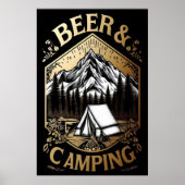 Bier und Camping Poster (Vorne)