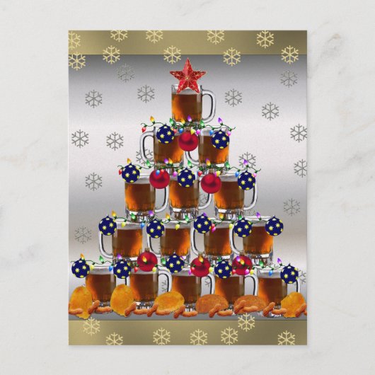 Bier und Chips Postkarte (Vorderseite)