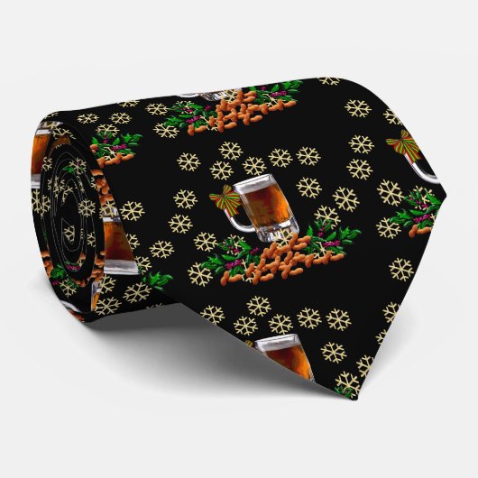Bier und Erdnüsse Krawatte (Gerollt)