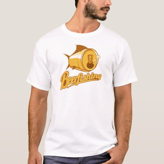 Bier und Fischerei T-Shirt (Vorderseite)