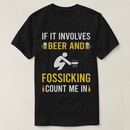 Bier und Fossilien T-Shirt (Design vorne)