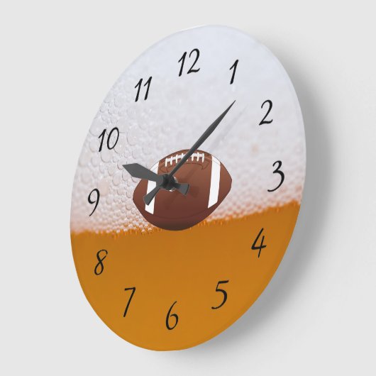 Bier- und Fußball-Uhr Große Wanduhr (Winkel)