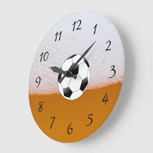 Bier- und Fußball-Uhr Große Wanduhr (Winkel)