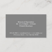 Bier und Glas (orange) Visitenkarte (Rückseite)