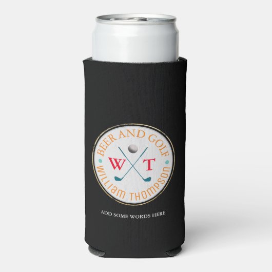 BIER UND GOLF SELTERS DOSENKÜHLER (Seltzer Rückseite)