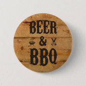 Bier und GRILLEN Button (Vorderseite)