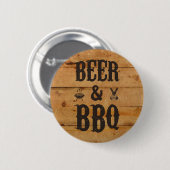 Bier und GRILLEN Button (Vorne & Hinten)