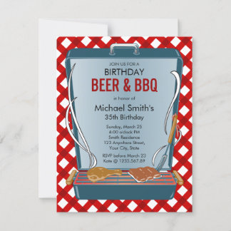 Bier und GRILLEN Party Einladung