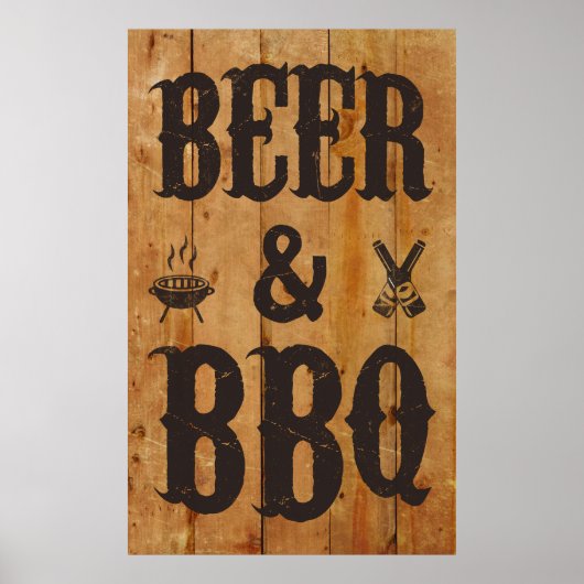 Bier und GRILLEN Poster (Vorne)