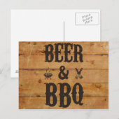 Bier und GRILLEN Postkarte (Vorne/Hinten)