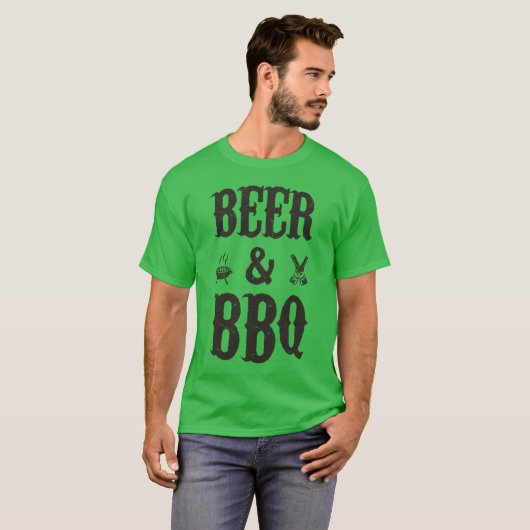 Bier und GRILLEN T-Shirt (Vorne ganz)