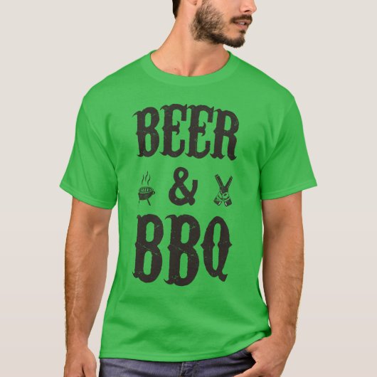 Bier und GRILLEN T-Shirt (Vorderseite)