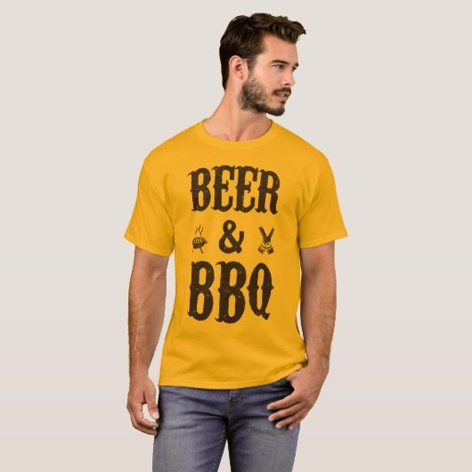 Bier und GRILLEN T-Shirt (Vorne ganz)