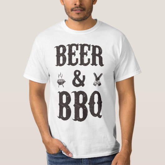 Bier und GRILLEN T-Shirt (Vorderseite)