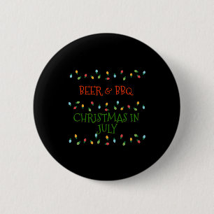 Bier und GRILLEN Weihnachten im Juli Geschenk Button