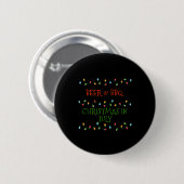 Bier und GRILLEN Weihnachten im Juli Geschenk Button (Vorne & Hinten)