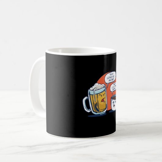 Bier und Kaffee Kaffeetasse (Vorderseite Links)
