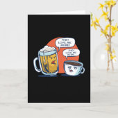 Bier und Kaffee Karte (Gelbe Blume)