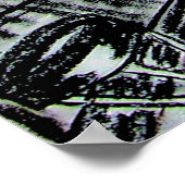 Bier und Leere Bar Holzkohle zeichnend Poster (Ecke)