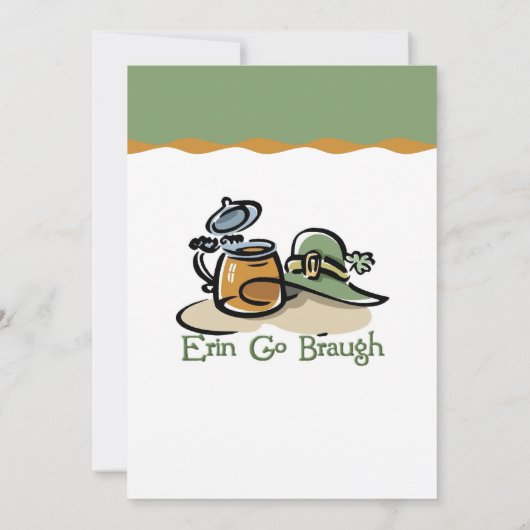 Bier und Leprechaun Einladung (Rückseite)