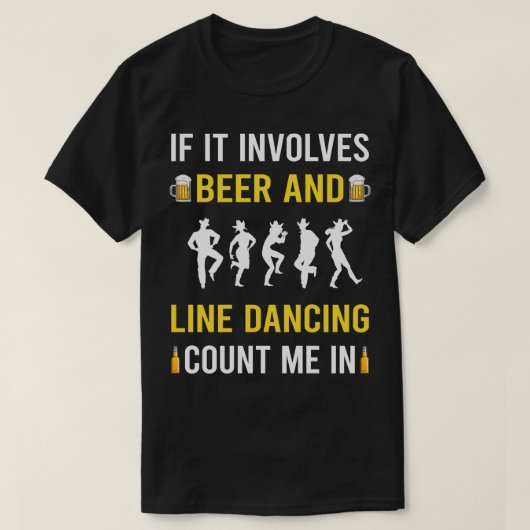 Bier- und Line-Tanztänzerin T-Shirt (Design vorne)