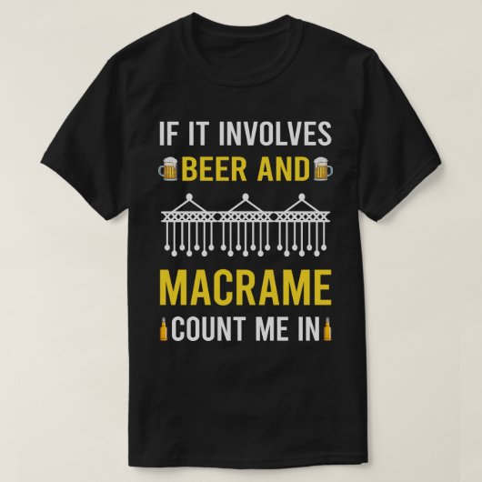 Bier und Macrame T-Shirt (Design vorne)