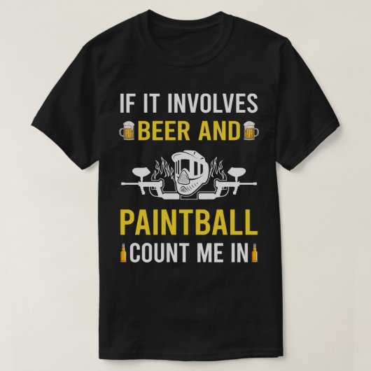 Bier und Paintball T-Shirt (Design vorne)
