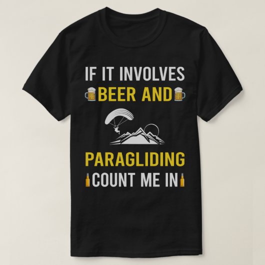 Bier und Paragliding Paraglide T-Shirt (Design vorne)