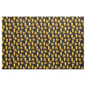 Bier und Pizza Gemusterte schwarze Stoffe (Fat Quarter (45,7 x 55,9 cm))