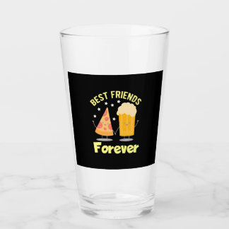 Bier und Pizza Glas