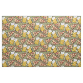 Bier-und Pizza-Grafik-Muster Stoff (Fat Quarter (45,7 x 55,9 cm))