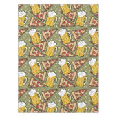 Bier-und Pizza-Grafik-Muster Tischdecke (Vorderseite)