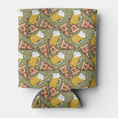 Bier und Pizza Graphic Dosenkühler (Vorderseite)