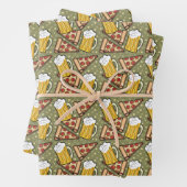 Bier und Pizza Graphtern Geschenkpapier Set (Beispiel)